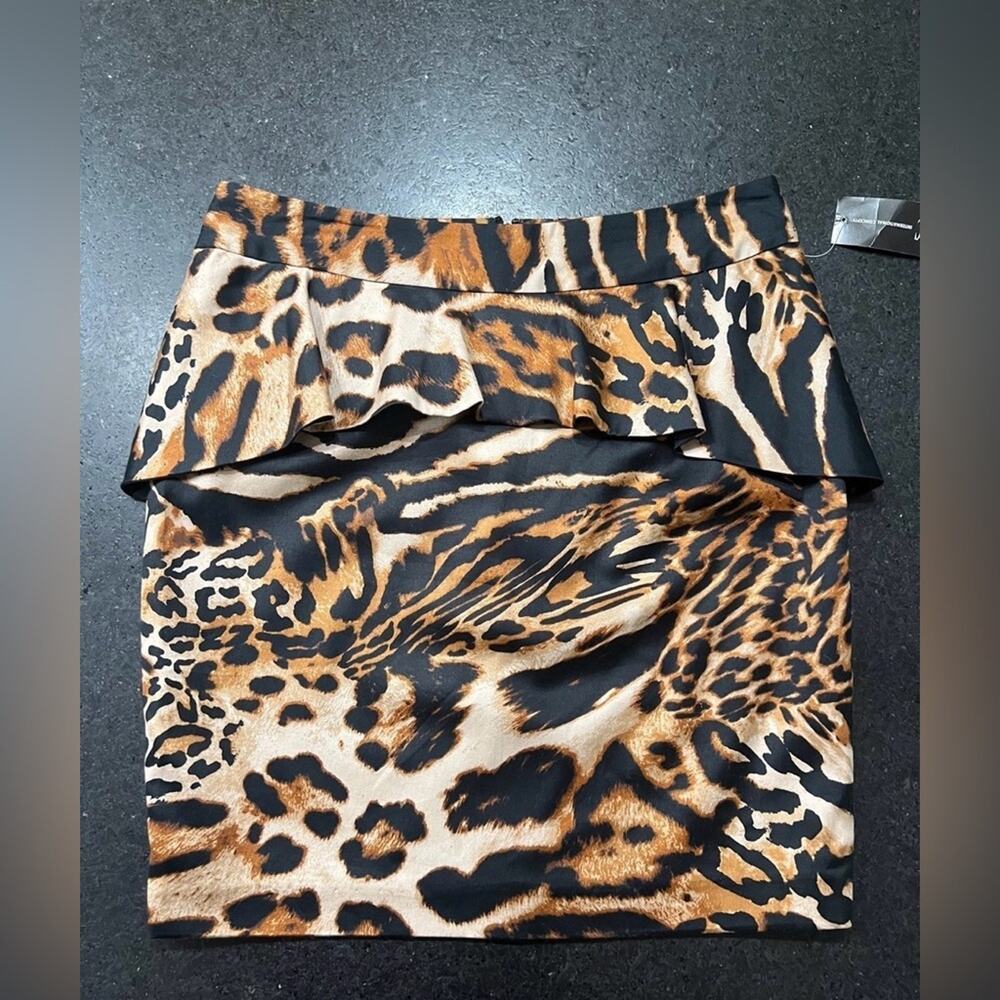 NEW I.N.C. INTERNATIONAL CONCEPTS PEPLUM LEOPARD PRINT PENCIL SKIRT SZ 8 NWT